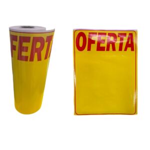 Bobina de Papel Amarela para Cartaz de Oferta | Rolo com 5kg | 40cm de Altura